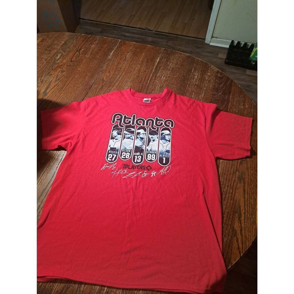 Atlanta Braves MLB Players Delta Pro Weight T Shirt Mens XL Red Tee Tshirt Shirt